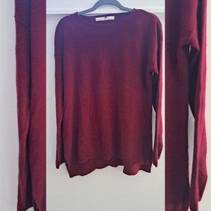 NORDSTROM COLLECTION Cashmere Burgundy Long Sleeve Sweater